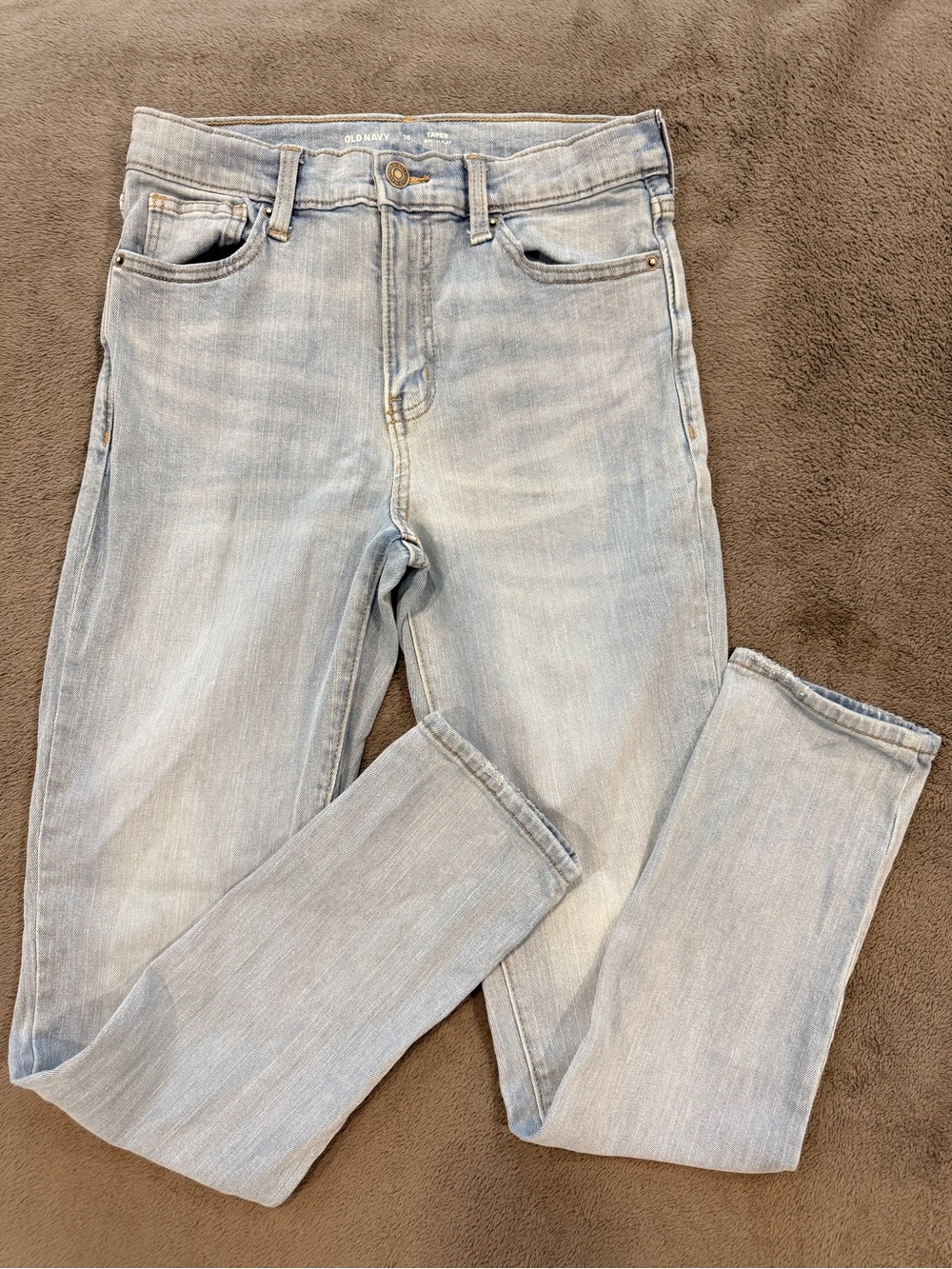 Old Navy Light Wash Kids Taper Jeans Size 16